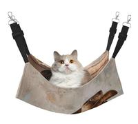 LRHCNZDCP Cowboy Hat and Boots Print Cat Hammock Bed, Soft Double-Layered Hanging Pet Bed for Small Pet, L