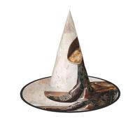 LRHCNZDCP Cowboy Hat and Boots Printed Halloween Witch Hat for Women Men Festive Parties Cosplay Halloween Accessories, 1 PC