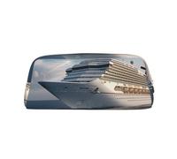LRHCNZDCP Cruise Ship Printed Pencil Case Leather Pen Pencil Pouch Makeup Bag with Gold Zipper for Teen Girls Boys Men Women