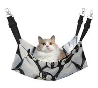 LRHCNZDCP Cute Baby Penguins Sketch Print Cat Hammock Bed, Soft Double-Layered Hanging Pet Bed for Small Pet, M