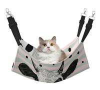 LRHCNZDCP Cute Cow Polka Dot Print Cat Hammock Bed, Soft Double-Layered Hanging Pet Bed for Small Pet, L