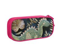 LRHCNZDCP Cute Dinosaur Printed Pencil Case Pouch Cute Pencil Pen Case Pencil Box Pen Bag for School Office, Pink