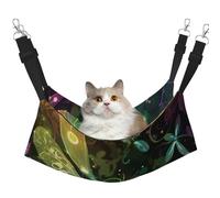 LRHCNZDCP Cute Dragonfly Print Cat Hammock Bed, Soft Double-Layered Hanging Pet Bed for Small Pet, M