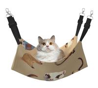 LRHCNZDCP Cute Hairy Ferret Print Cat Hammock Bed, Soft Double-Layered Hanging Pet Bed for Small Pet, L