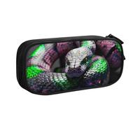 LRHCNZDCP Cute Pencil Case Pouch, 3D Snake Printed Pencil Pen Case Pencil Box Makeup Bag for Trave School Office, Black