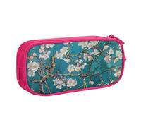 LRHCNZDCP Cute Pencil Case Pouch, Almond Blossom Printed Pencil Pen Case Pencil Box Makeup Bag for Trave School Office, Pink