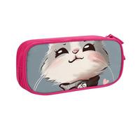 LRHCNZDCP Cute Pencil Case Pouch, Cartoon cat Print Printed Pencil Pen Case Pencil Box Makeup Bag for Trave School Office, Pink