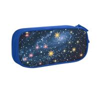 LRHCNZDCP Cute Pencil Case Pouch, Constellation Star Clusters Galaxies Printed Pencil Pen Case Pencil Box Makeup Bag for Trave School Office, Blue