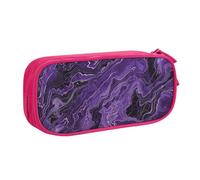 LRHCNZDCP Cute Pencil Case Pouch, Dark Purple Texture Marble Printed Pencil Pen Case Pencil Box Makeup Bag for Trave School Office, Pink