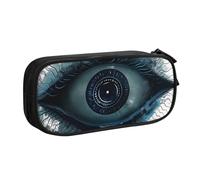 LRHCNZDCP Cute Pencil Case Pouch, Evil Eye Printed Pencil Pen Case Pencil Box Makeup Bag for Trave School Office, Black
