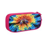 LRHCNZDCP Cute Pencil Case Pouch, Exotic Tribe Tie Dye Style Printed Pencil Pen Case Pencil Box Makeup Bag for Trave School Office, Pink