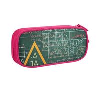 LRHCNZDCP Cute Pencil Case Pouch, Formulas Shapes Theory Math Lesson Word Printed Pencil Pen Case Pencil Box Makeup Bag for Trave School Office, Pink