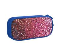 LRHCNZDCP Cute Pencil Case Pouch, Gradient Sequin Sparkle Printed Pencil Pen Case Pencil Box Makeup Bag for Trave School Office, Blue