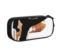 LRHCNZDCP Cute Pencil Case Pouch, Karate-highkick-icon Printed Pencil Pen Case Pencil Box Makeup Bag for Trave School Office, Black