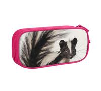 LRHCNZDCP Cute Pencil Case Pouch, Skunk Printed Pencil Pen Case Pencil Box Makeup Bag for Trave School Office, Pink