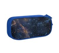 LRHCNZDCP Cute Pencil Case Pouch, Starry Night Deep Outer Space Printed Pencil Pen Case Pencil Box Makeup Bag for Trave School Office, Blue