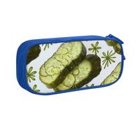 LRHCNZDCP Cute Pencil Case Pouch, Sushi Dill Pickles Printed Pencil Pen Case Pencil Box Makeup Bag for Trave School Office, Blue