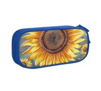 LRHCNZDCP Cute Pencil Case Pouch, You are My Sunshine Sunflower Printed Pencil Pen Case Pencil Box Makeup Bag for Trave School Office, Blue