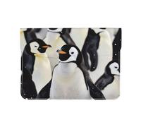 LRHCNZDCP Cute Penguin Animal Pattern Printed Laptop Sleeve 13-Inch Leather Laptop Case Computer Bag Cover for Travel, Work, Business