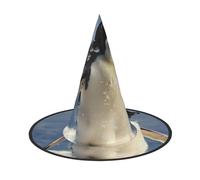 LRHCNZDCP Cute Penguin Printed Halloween Witch Hat for Women Men Festive Parties Cosplay Halloween Accessories, 3 PCS