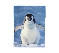 LRHCNZDCP Cute Penguin Printed Laptop Case 13-Inch Leather Laptop Sleeve Computer Bag Cover for Travel, Work, Business