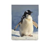 LRHCNZDCP Cute Penguin Printed Laptop Case 13-Inch Leather Laptop Sleeve Computer Bag Cover for Travel, Work, Business