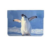 LRHCNZDCP Cute penguin Printed Laptop Sleeve 13-Inch Leather Laptop Case Computer Bag Cover for Travel, Work, Business
