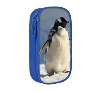 LRHCNZDCP Cute Penguin Printed Pencil Case Pouch Blue, Cute Pencil Pen Case Pencil Box Pen Bag for School Office