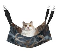 LRHCNZDCP Deer in beautiful snow Print Cat Hammock Bed, Soft Double-Layered Hanging Pet Bed for Small Pet, L