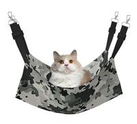 LRHCNZDCP Digital Camouflage Print Cat Hammock Bed, Soft Double-Layered Hanging Pet Bed for Small Pet, M