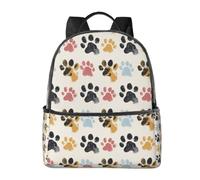 LRHCNZDCP Dog Paw Pattern Printed School Bag Bookbag Laptop Backpack Stylish Lightweight Backpack Travel Backpack for Kids Boys Girls