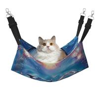 LRHCNZDCP Dolphins in Love Print Cat Hammock Bed, Soft Double-Layered Hanging Pet Bed for Small Pet, M