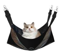 LRHCNZDCP Dragonfly Black Print Cat Hammock Bed, Soft Double-Layered Hanging Pet Bed for Small Pet, L
