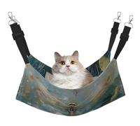 LRHCNZDCP Dragonfly lotus Print Cat Hammock Bed, Soft Double-Layered Hanging Pet Bed for Small Pet, L