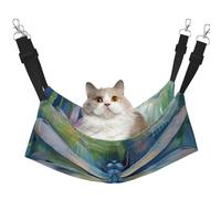 LRHCNZDCP dragonfly painting Print Cat Hammock Bed, Soft Double-Layered Hanging Pet Bed for Small Pet, L