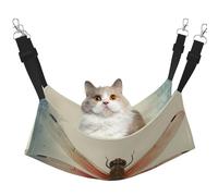 LRHCNZDCP Dragonfly Print Print Cat Hammock Bed, Soft Double-Layered Hanging Pet Bed for Small Pet, M