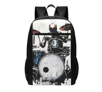 LRHCNZDCP Drummer Printed Laptop Backpack 17-inch for Teens/Girls/Boys/Women/Men Gifts Lightweight Laptop Bags for Office Travel School