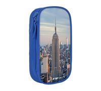 LRHCNZDCP Empire State Building Printed Pencil Case Pouch, Cute Pencil Pen Case Pencil Box Pen Bag for School Office,Blue