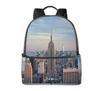 LRHCNZDCP Empire State Building Printed School Bag Bookbag Laptop Backpack Stylish Lightweight Backpack Travel Backpack for Kids Boys Girls