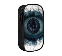 LRHCNZDCP Evil Eye Printed Pencil Case Pouch, Cute Pencil Pen Case Pencil Box Pen Bag for School Office,Black