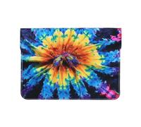 LRHCNZDCP Exotic Tribe Tie Dye Style Printed Laptop Sleeve 13-Inch Leather Laptop Case Computer Bag Cover for Travel, Work, Business