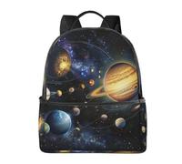 LRHCNZDCP Exploring the Solar System Printed School Bag Bookbag Laptop Backpack Stylish Lightweight Backpack Travel Backpack for Kids Boys Girls
