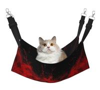 LRHCNZDCP Explosion Burst Red Black Print Cat Hammock Bed, Soft Double-Layered Hanging Pet Bed for Small Pet, M