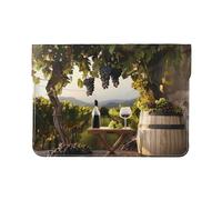 LRHCNZDCP farmhouse red wine Printed Laptop Sleeve 13-Inch Leather Laptop Case Computer Bag Cover for Travel, Work, Business