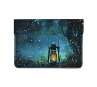LRHCNZDCP Fireflies and Lantern Printed Laptop Sleeve 13-Inch Leather Laptop Case Computer Bag Cover for Travel, Work, Business