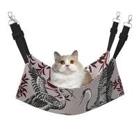 LRHCNZDCP Floral Herbs Botanical Engraving Print Cat Hammock Bed, Soft Double-Layered Hanging Pet Bed for Small Pet, M