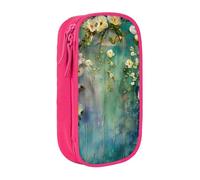 LRHCNZDCP Floral Ivy Blossoms Tree Printed Pencil Case Pouch, Cute Pencil Pen Case Pencil Box Pen Bag for School Office,Pink