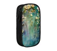 LRHCNZDCP Floral Ivy Blossoms Tree Printed Pencil Case Pouch, Cute Pencil Pen Case Pencil Box Pen Bag for School Office,Black