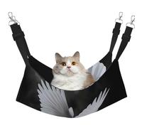 LRHCNZDCP Flying Dove Print Cat Hammock Bed, Soft Double-Layered Hanging Pet Bed for Small Pet, L