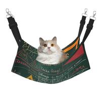 LRHCNZDCP Formulas Shapes Theory Math Lesson Word Print Cat Hammock Bed, Soft Double-Layered Hanging Pet Bed for Small Pet, M